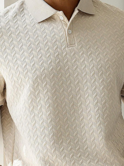 Sailwind Men’s Knit Polo Shirt Short Sleeve Textured Casual Golf Polo Collared T Shirt