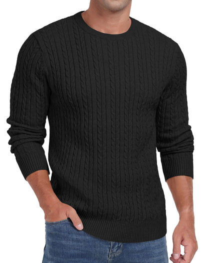 Sailwind Men's Crewneck Pullover Sweater Lightweight Casual Twist Knitted Sweaters