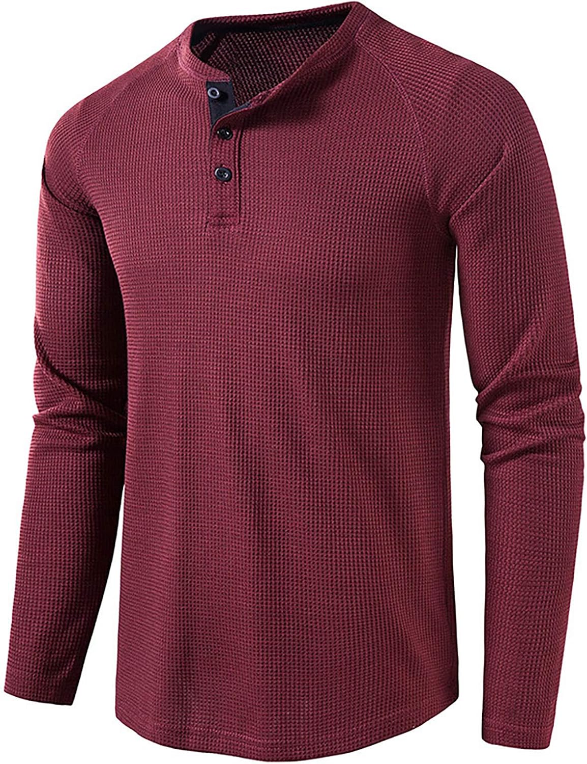 sandbank Men's Henley Casual T-Shirts Fashion Long Sleeve Shirt Lightweight Button T-Shirts