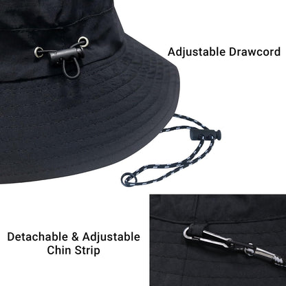 PFFY Packable Sun Bucket Hat for Men Women Outdoor UV Protection Sun Hats Waterproof Lightweight Hiking Outdoor Cap