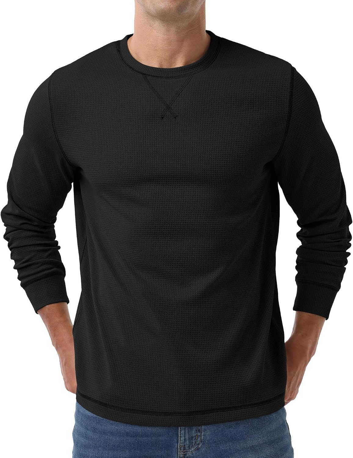 Sailwind Mens Waffle T-Shirt Long Sleeve Lightweight Casual Pullover Tees