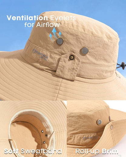 FURTALK Sun Hats for Men Fishing Hat UPF 80+ Foldable Wide Brim Outdoor Hiking Beach Summer Hats