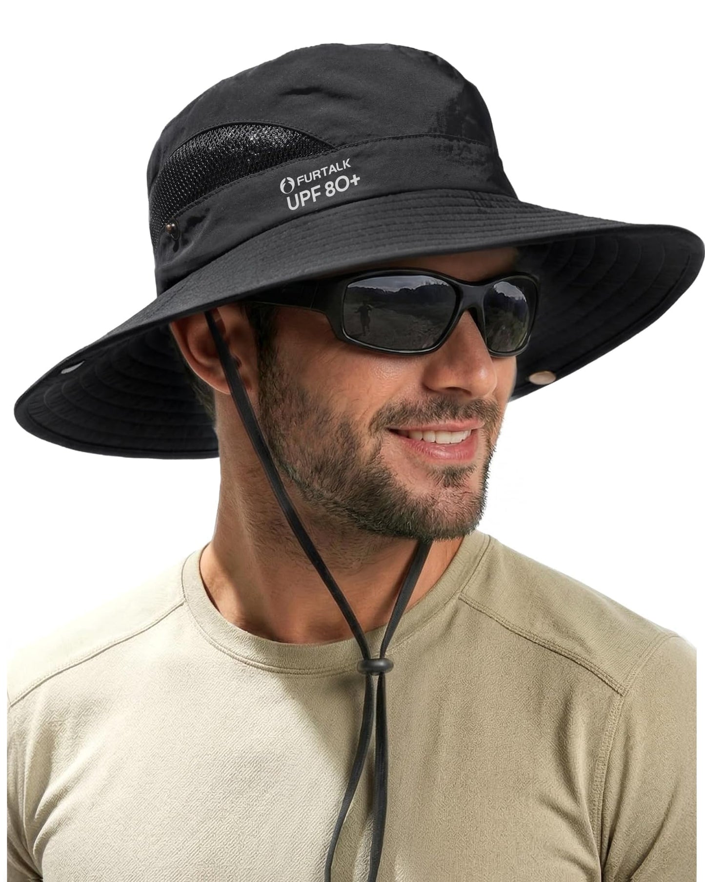 FURTALK Mens Bucket Sun Hat UPF 80+ Wide Brim Hiking Fishing Beach Outdoor Hats