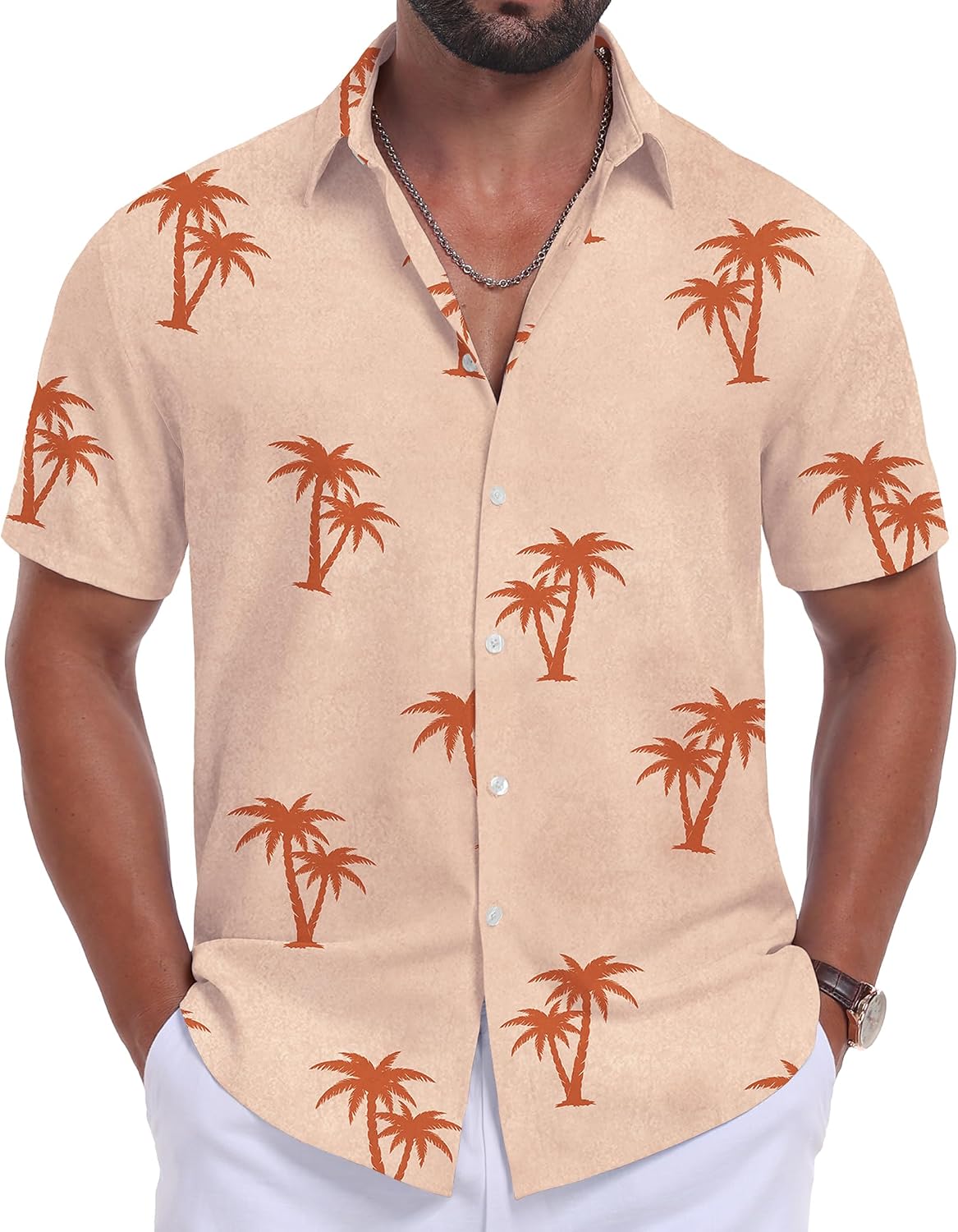 Sailwind Men's Hawaiian Floral Shirts Short Sleeve Button Down Holiday Tropical Beach Shirts