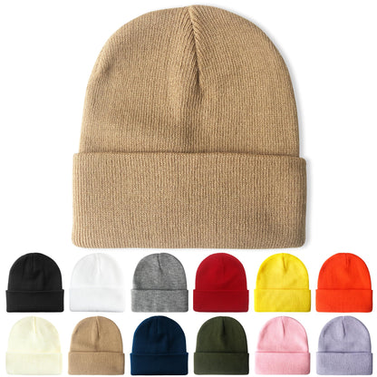 PFFY Beanie for Men Women Unisex Knit Cuffed Plain Winter Beanies Hats Skull Cap