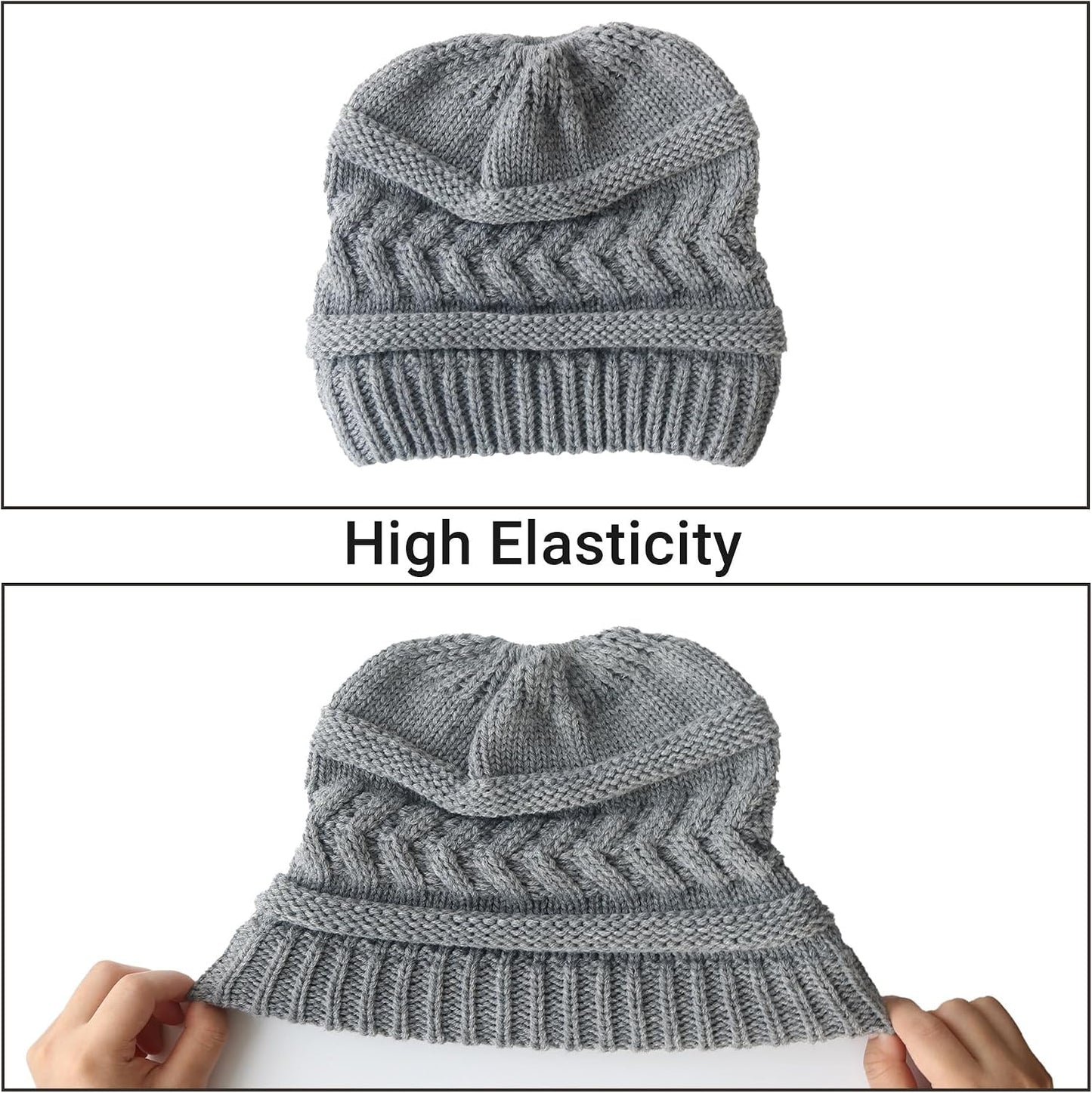 PFFY Beanie Hat for Women Winter Warm Knit Beanies Hats Skull Cap