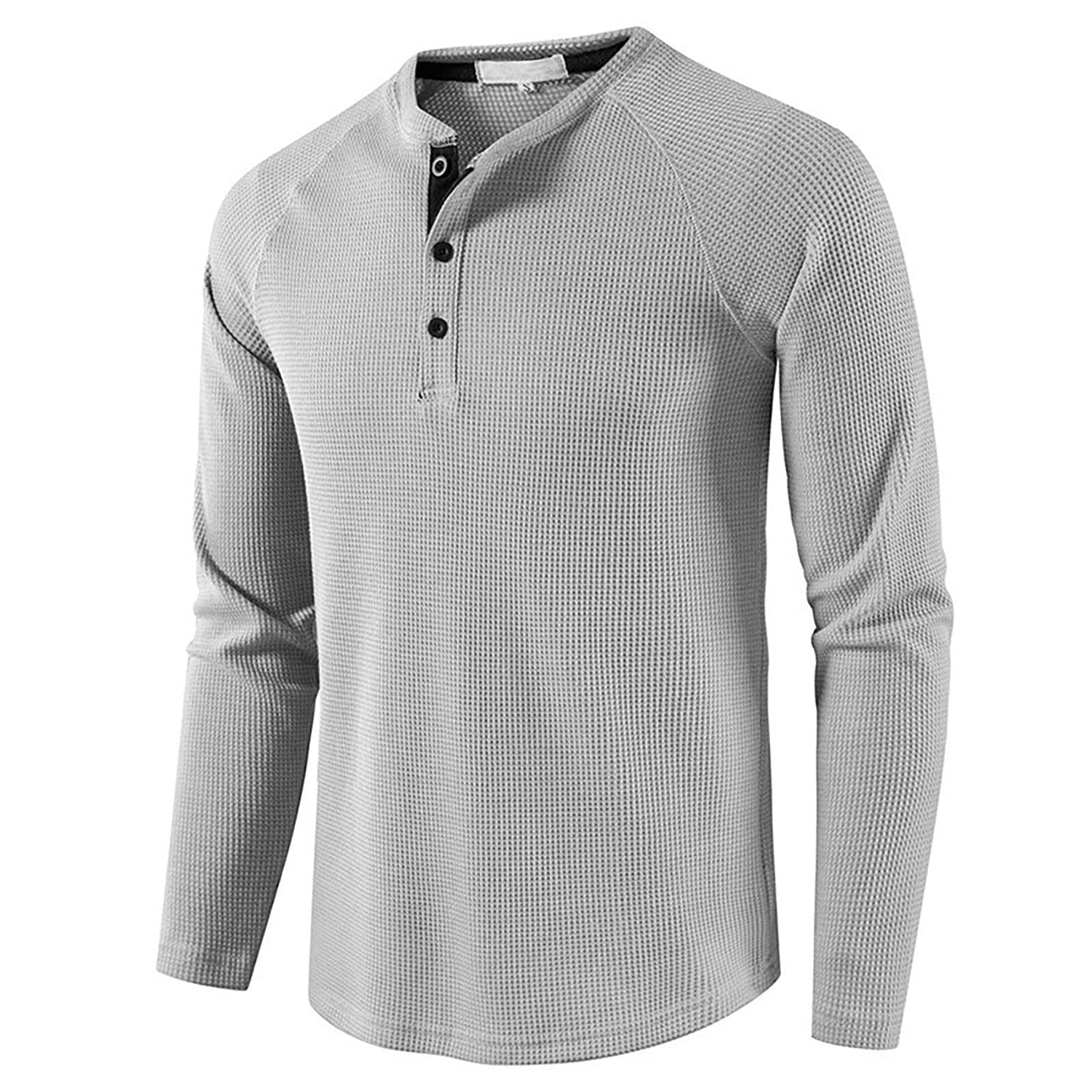 sandbank Men's Henley Casual T-Shirts Fashion Long Sleeve Shirt Lightweight Button T-Shirts