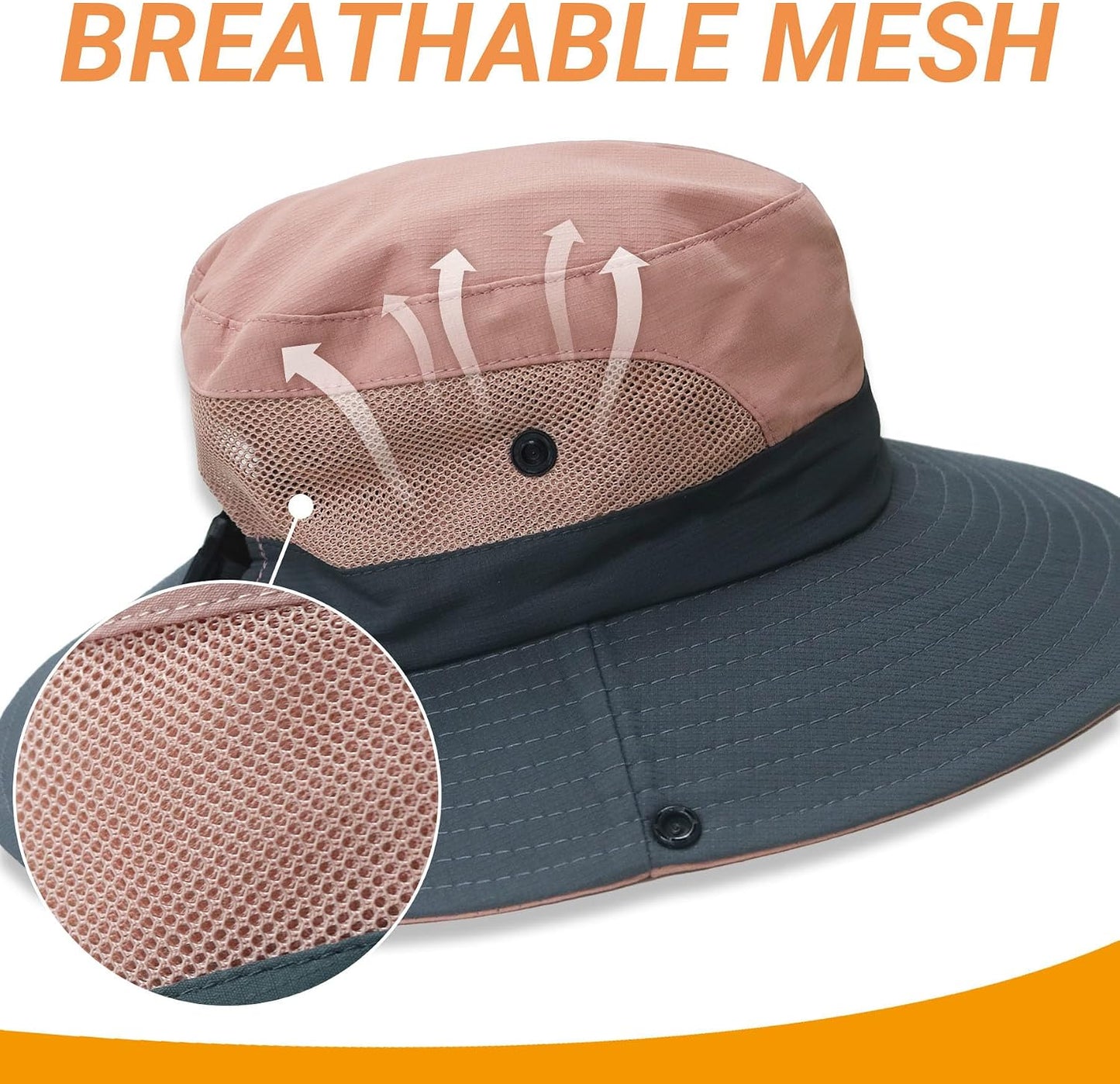 PFFY Sun Beach Hats for Women Men UV Protection Wide Brim Foldable Fishing Sun Bucket Hat Outdoor Essentials