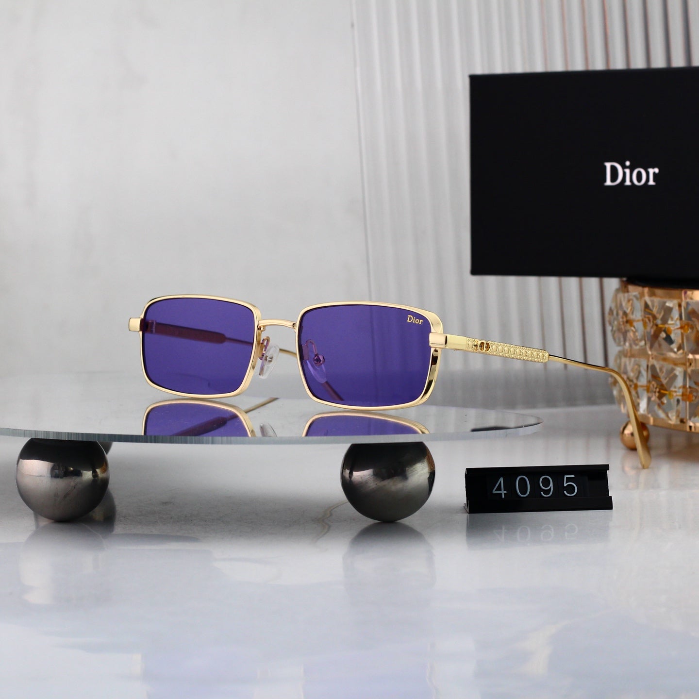 7 colours High-definition lens metal full-frame sunglasses 4095