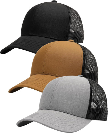 FURTALK Mens Trucker Hat Structured Mesh Baseball Cap Adjustable Classic Mens Hat