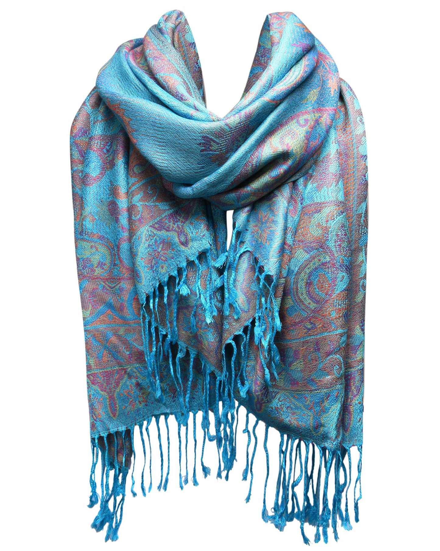 FURTALK Reversible Paisley Pashmina Shawl Wraps for Women Soft Exotic Indian Rave Scarf for Evening Dress Festival Scarves