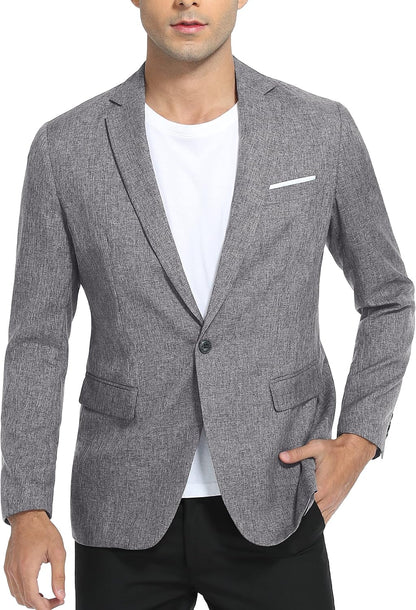 Sailwind Men's Casual Blazer Jackets Lightweight One Button Sports Coats Suit