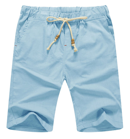 Sailwind Men’s Linen Shorts Casual Drawstring Summer Beach Shorts
