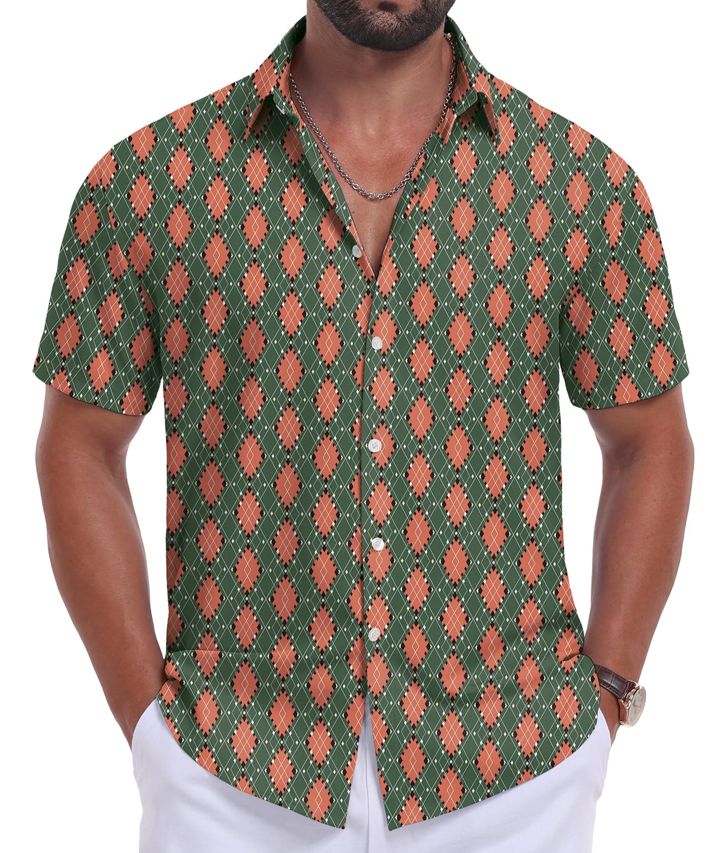 Sailwind Men's Hawaiian Floral Shirts Short Sleeve Button Down Holiday Tropical Beach Shirts