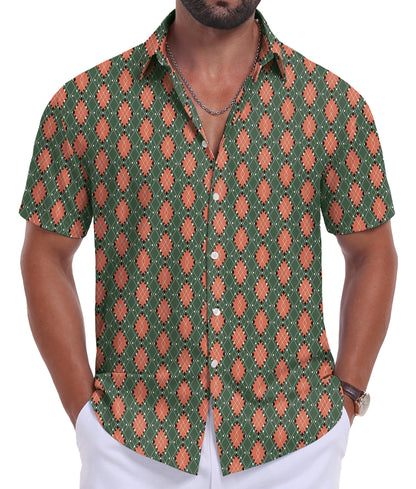 Sailwind Men's Hawaiian Floral Shirts Short Sleeve Button Down Holiday Tropical Beach Shirts