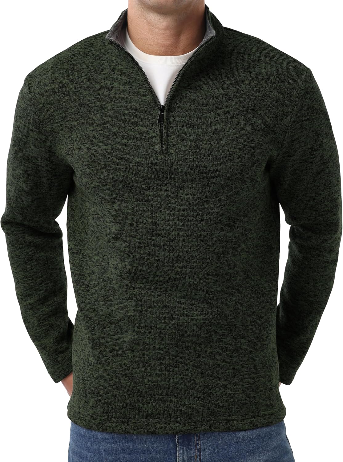 Sailwind Men's Quarter Zip Sweatshirt 1/4 Zip Up Pullover Long Sleeve Golf Shirt for Men Winter Thermal Fleece Sweater