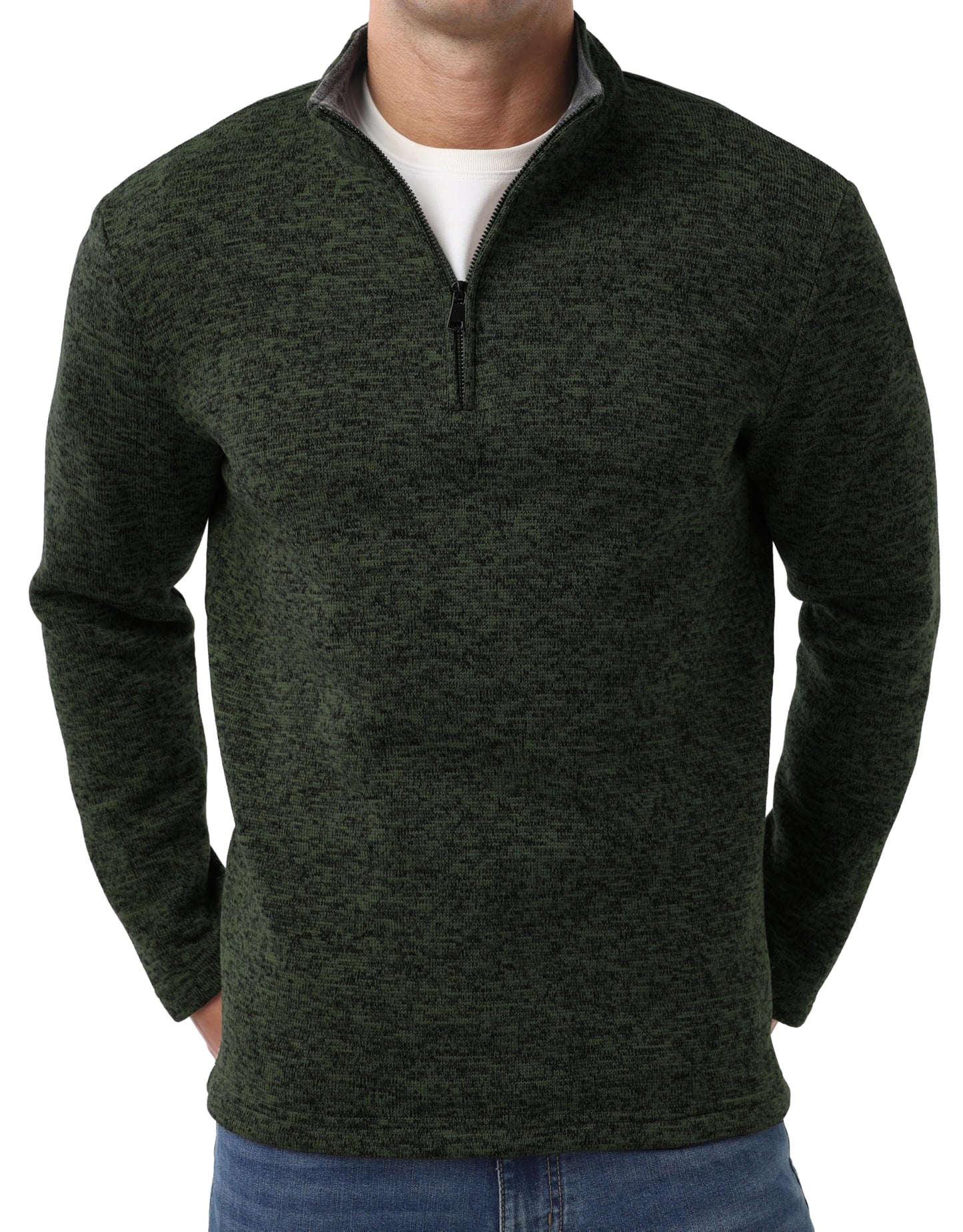 Sailwind Men's Quarter Zip Sweatshirt 1/4 Zip Up Pullover Long Sleeve Golf Shirt for Men Winter Thermal Fleece Sweater