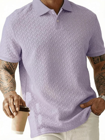 Sailwind Men’s Knit Polo Shirt Short Sleeve Textured Casual Golf Polo Collared T Shirt