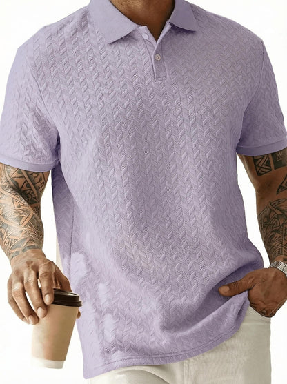 Sailwind Men’s Knit Polo Shirt Short Sleeve Textured Casual Golf Polo Collared T Shirt