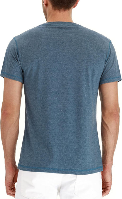 Sailwind Mens Henley Short Sleeve T-Shirt Cotton Casual Shirt