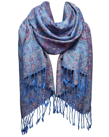 FURTALK Reversible Paisley Pashmina Shawl Wraps for Women Soft Exotic Indian Rave Scarf for Evening Dress Festival Scarves