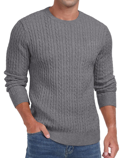 Sailwind Men's Crewneck Pullover Sweater Lightweight Casual Twist Knitted Sweaters