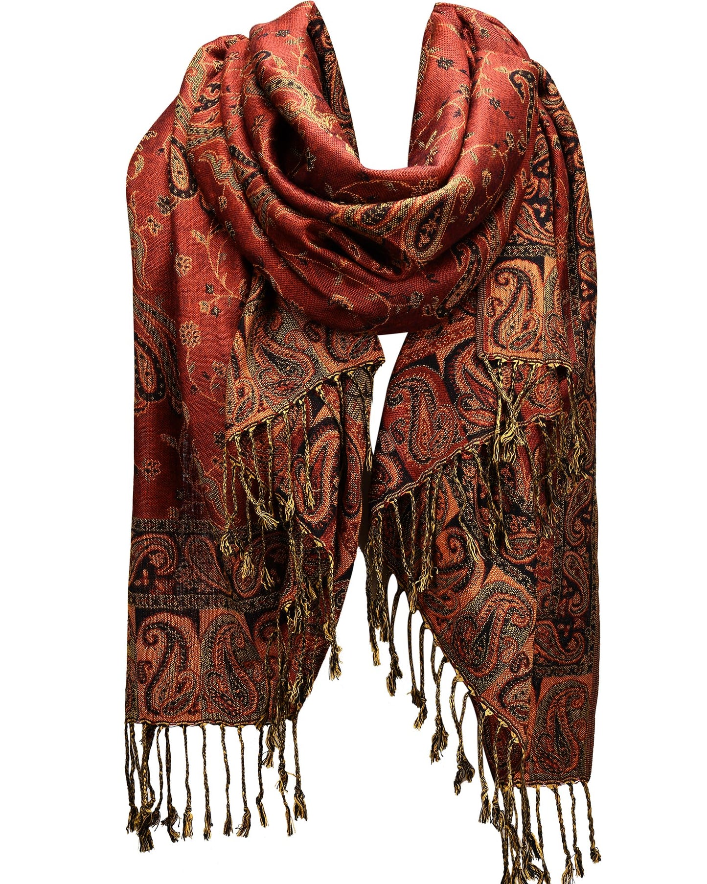 FURTALK Reversible Paisley Pashmina Shawl Wraps for Women Soft Exotic Indian Rave Scarf for Evening Dress Festival Scarves