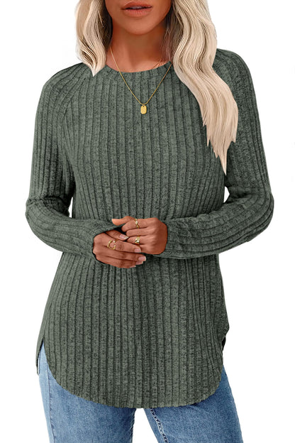 NORACORA Long Sleeve Shirts for Women Crew Neck Tunic Tops Loose Fit Lightweight Pullover Sweaters Trendy 2025