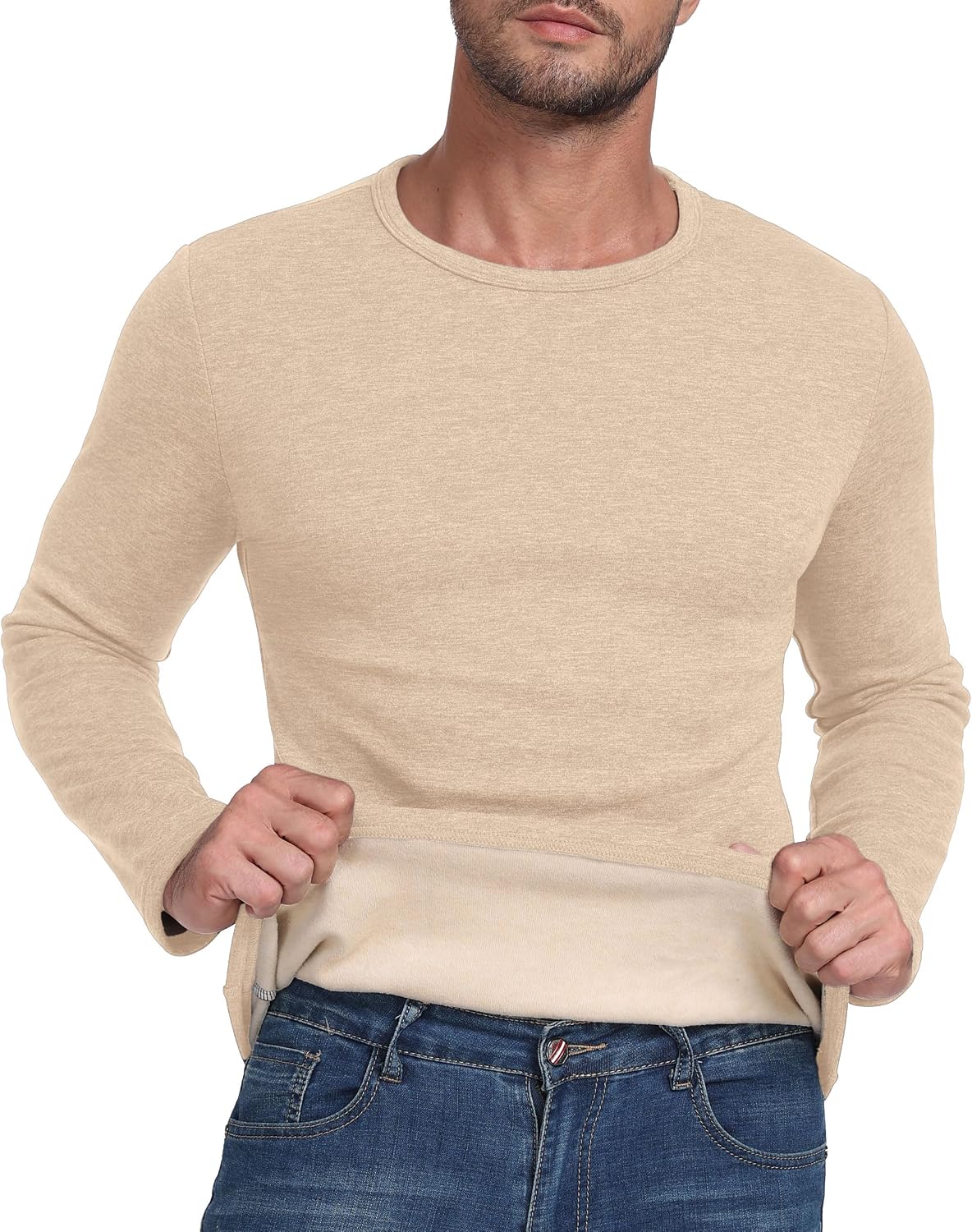 Sailwind Mens Wool Base Layer Long Sleeve Undershirts Crewneck Thermal Shirt