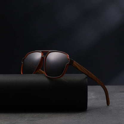 Dollger Black Oversized Aviator Sunglasses