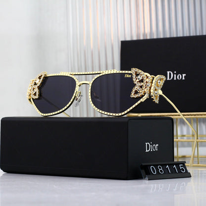 7 colors high-definition full-frame sunglasses with rhinestones, model 08115