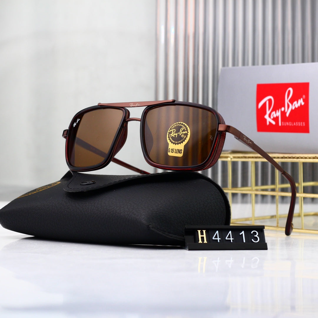 Metal sunglasses with explosion-proof lenses
