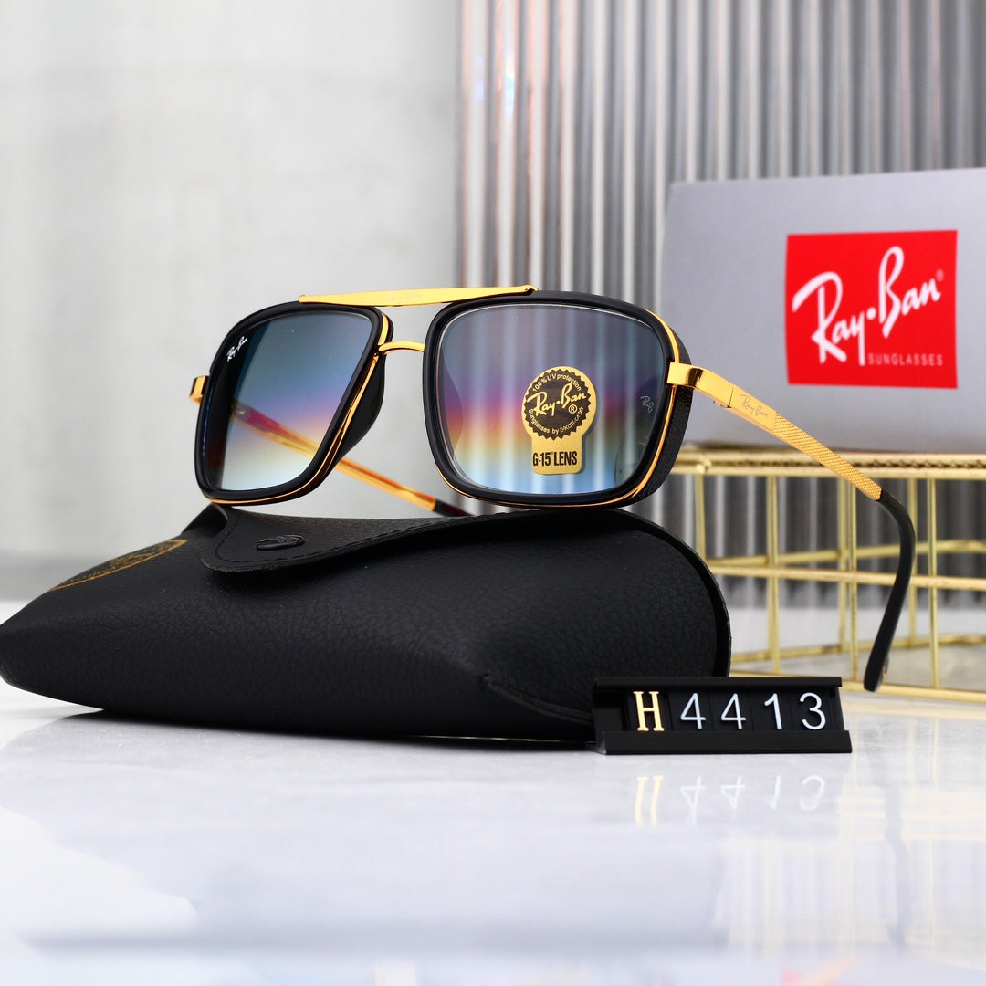 Metal sunglasses with explosion-proof lenses