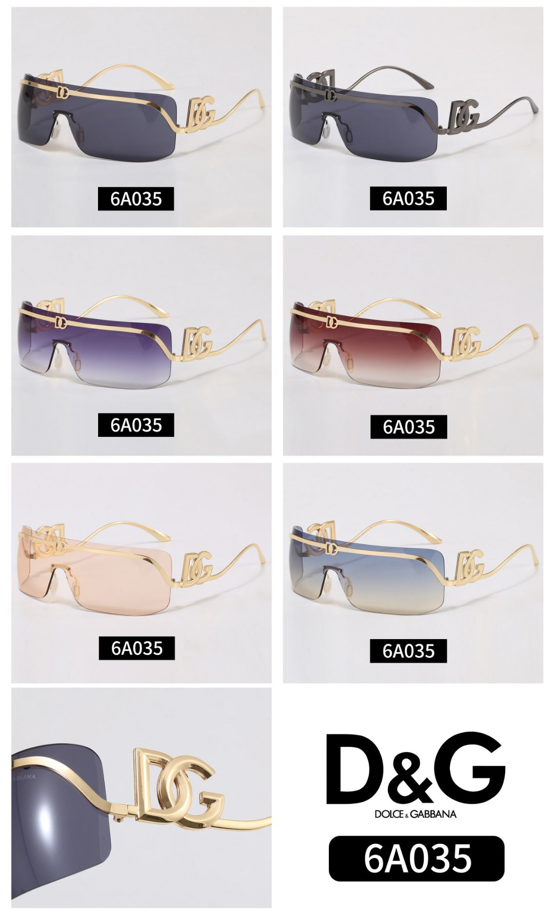 Fashion hot 6 color sunglasses 6A035
